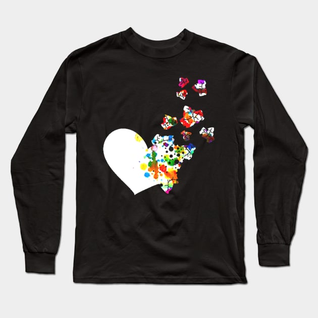 Fall In Love Long Sleeve T-Shirt by Not Meow Designs 